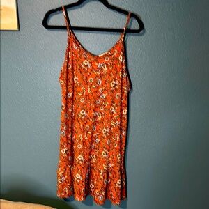 Wallflower Orange and White Mini Camisole Dress